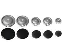 Kit 5 Bruciatori con Piattelli Spartifiamma WHIRLPOOL ORIGINALI DEFENDI