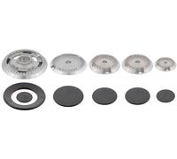 Kit 5 Bruciatori Piattelli Spartifiamma ORIGINALI REX 4 Fuochi + Tripla Corona