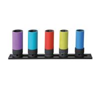 Kit 5 bussole macchina per dadi ruota con base magnetica Beta - 720LC/PM5