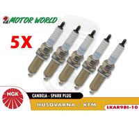 KIT 5 CANDELE LASER IRIDIUM NGK LKAR9BI-10 PER HUSQVARNA 701 ENDURO 2017 2018