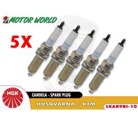 KIT 5 CANDELE LASER IRIDIUM NGK LKAR9BI-10 PER KTM ADVENTURE 1090 ABS 2017 2018
