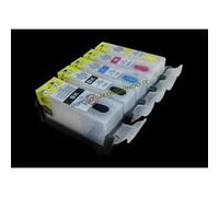 KIT 5 CARTUCCE RICARICABILI CON CHIP AUTORESETTANTE PER CANON PER PGI-525/CLI-526 IP4850 MG5150 MG5250 NEW