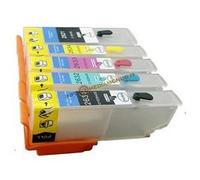 KIT 5 CARTUCCE RICARICABILI PER EPSON T2621 T2631 T2632 T2633 T2634 - CON CHIP AUTORESETTANTE NEW
