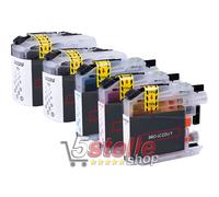 KIT 5 CARTUCCE XL LC22U PER BROTHER DCP-J785DW J925DW MFC-J985DW NERO + COLORE