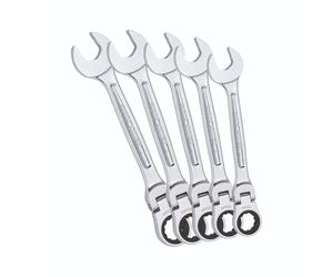 Kit 5 chiavi inglesi combinate a cricchetto snodate - USAG 285 KF/SE5