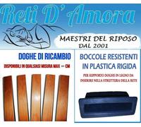 KIT 5 DOGHE DI RICAMBIO 89x6.8cm + 10 BOCCOLE PER RETE A DOGHE LETTO RESISTENTE