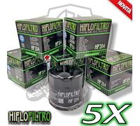 KIT 5 FILTRI FILTRO OLIO HIFLO HF204 Yamaha XVS 1300 V-Star Tourer A 2012 2013