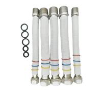 KIT 5 FLESSIBILI ESTENSIBILI ACCIAIO INOX PER ALLACCIAMENTO CALDAIA