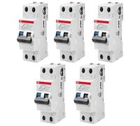 Kit 5 Magnetotermici differenziali Abb DS201LH 16A curva C 30mA AC DS201LHC16AC30