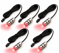 Kit 5 Mini Faretti LED Incasso 12V Argento 14mm Cavo 2m Mobili Scale Nicchie
