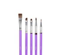 Wilton Decorating Brush Set/5, pennelli per Decorazione Torte, Cupcake e Biscotti, Strumenti per Cottura di Alimenti, Glassa Torta - Set/5