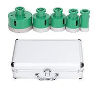 Kit 5 pezzi frese a corona diamantate, M14 verde, diametri 25/40 / 45/50 / 68 mm - Perforazioni pulite e senza scheggiature, alta durata, ideale per marmo, vetro, ceramica e