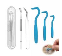 Kit 5 Pezzi Pinzette per Zecche Professionale, Set Rimozione Zecche in Acciaio Inox e Plastica, Pinzetta per Zecche Cani, Gatti e Uomo con Scatola PP, Togli Zecche Sicuro ed Efficace