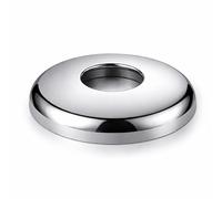 Kit 5 Pezzi Rosone Bombato per Rubinetti 1/2” - Ø Esterno 72 mm, H 8 mm - Copriforo Copriraccordo Cromato per Bagno e Cucina - LEMAG SRL