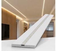 Kit 5 Profili LED Cartongesso 200cm Cover Satinata Alluminio Incasso 12mm [EEK: A+++]