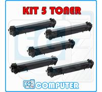 KIT 5 TONER COMPATIBILE CON BROTHER TN-1050 DCP1610W DCP1512 HL1110 DCP-1610W