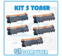 KIT 5 TONER COMPATIBILE CON BROTHER TN2320 TN2310 MFC-L2720DW HL-L2340DW