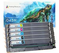 Kit 5 Toner Compatibili per 045H Canon i-Sensys MF633Cdw, MF635Cx, LBP613Cdw, MF631Cn, imageCLASS MF632Cdw, MF634Cdw, LBP612Cdw - Nero/Ciano/Magenta/Giallo, Alta Resa (BK 2.800 & C/M/Y 2.200 pagine)