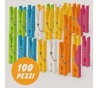 KIT 50 \ 100 PZ MOLLETTE BUCATO IN PLASTICA BIANCHE E COLORATE