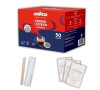KIT 50 cialde Lavazza crema e gusto + 50 palette caffè + 50 bustine di zucchero - caffè dolce gusto offerta