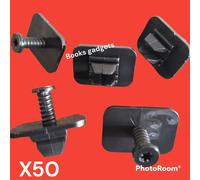 Kit 50pz Rivetto in Plastica Nero Fissaggio Paraurti Ant/Post. per WHT005263