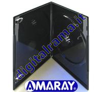 Kit 58 pezzi custodia Amaray per CD/DVD box nero slim/sottile 0,5cm copertina