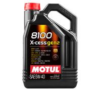 KIT 5LT OLIO MOTORE AUTO 8100 X-cess GEN2 5W-40 MOTUL 100% SINTETICO ACEA A3/B4