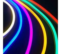 KIT 5m STRISCIA STRIP FLEX LED BOBINA NEON FLESSIBILE TUBO ESTERNO +ALIMENTATORE