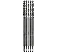 Kit 5pz Punte per Legno serie lunga in Acciaio C.V., mm 6-8-10-12-14 x 400