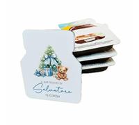KIT 6 ADESIVI etichette per mini vaschette monoporzione personalizzate - Xmas Magic - Stampa Diretta U.V. su PVC non carta (ADESIVI RESISTENTI) (1)