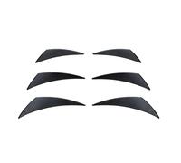 Kit 6 alette canards aerodinamiche per paraurti ABS Carbon Look