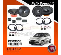 KIT 6 ALTOPARLANTI FIAT 500X ANTERIORI - POSTERIORI HERTZ 165MM