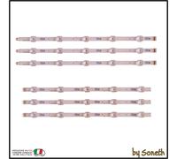 KIT 6 BARRE LED TV PER SAMSUNG UE43TU7092 UE43TU7100KXXU UE43TU7122 UE43TU7122K