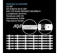 KIT 6 BARRE STRIP 6 LED TV LG SSC-Y21-SLIM-TRIDENT-50UP80-S EAV65019801
