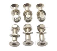 KIT 6 BULLONI DISCO FRENO TESTA SVASATA M8 x 1.25 30 mm + DADI AUTOBLOCCANTI