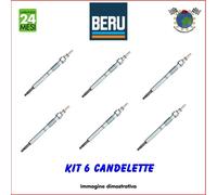 Kit 6 Candelette Beru Per Audi Q7 Q5 A8 A7 A6 A5 A4 Vw Touareg