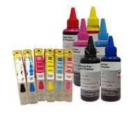 KIT 6 Cartucce Ricaricabili Autoreset per Epson XP-750 XP-850 XP-950 XP-760 BL