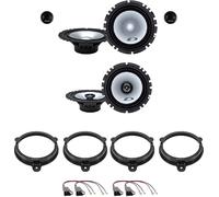 Kit 6 Casse ALPINE SXE-1750S + SXE-1725S per Renault Clio IV dal 2012 al 2020, Clio V dal 2020 in poi, Scenic dal 2010 al 2021 + vedi altri modelli da 165mm con 2 Supporti Anteriori, 2 Post. e 4 Conn.