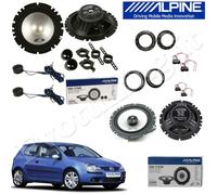 Kit 6 Casse Alpine Sxe1750S-1725S Anteriore e Posteriore per VW Golf V dal 2003