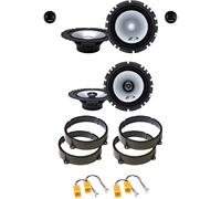 KIT 6 Casse ALPINE Woofer e Tweeter Compatibile Per Alfa 147, Alfa 159, Fiat Idea, Lancia Y, Musa Con 2 Supporti Anteriori, 2 Supporti Posteriori e 4 Connettori Altoparlanti