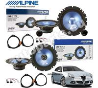 Kit 6 Casse Altoparlanti Alpine Anteriori e Posteriori per Alfa Romeo Giulietta