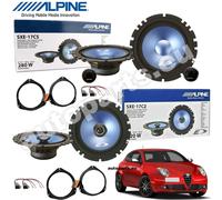Kit 6 Casse Altoparlanti Alpine Anteriori e Posteriori per Alfa Romeo Mito