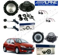 Kit 6 Casse Altoparlanti Alpine Anteriori e Posteriori per Peugeot 206 (TUTTE)