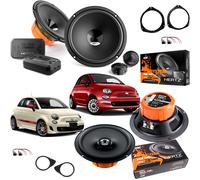 Kit 6 Casse Altoparlanti Hertz Ant/Post con Adattatori per Fiat 500 Abarth 595