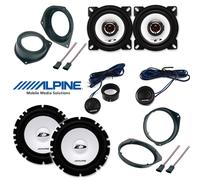 Kit 6 casse per OPEL CORSA D Alpine con adattatori e supporti