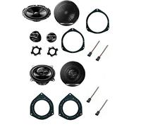 Kit 6 Casse Pioneer TS-G170C TS-G1020F Custom Fit Per FIAT Punto Evo Punto 199 dal 2005 Grande Punto con Supporti Altoparlanti Predisposizione Completa anteriore e posteriore Alta qualità