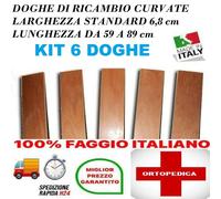 KIT 6 DOGHE DI RICAMBIO PER LETTO IN FAGGIO-TUTTE LE MISURE-LARGHEZZA 6.8cm