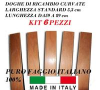 KIT 6 DOGHE DI RICAMBIO PER RETI LETTO IN LEGNO-TUTTE LE MISURE-LARGHEZZA 5.3 cm