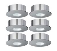 KIT 6 FARETTI INCASSO A LED 1W LUCE CALDA NICKEL CON TRASFORMATORE INCLUSO EGLO