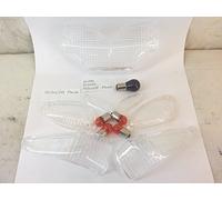 KIT 6 GEMME FRECCE + VETRO FANALE POSTERIORE TRASPARENTI compatibile con RUNNER 97-02 - COMPRESE DI LAMPADINE OMAGGIO